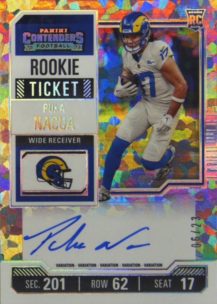 Puka Nacua [Cracked Ice Variation Autograph] #125
