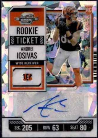 Andrei Iosivas [Cracked Ice Rookie Ticket Autograph] #144