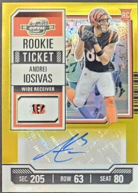 Andrei Iosivas [Gold Rookie Ticket Autograph] #144