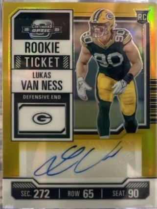 Lukas Van Ness [Gold Rookie Ticket Autograph] #182