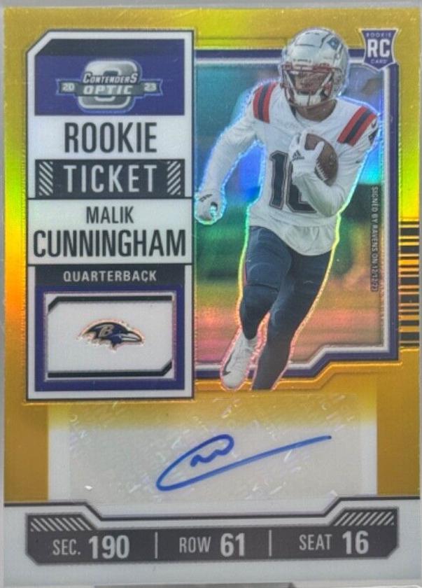 Malik Cunningham [Gold Rookie Ticket Autograph] #184