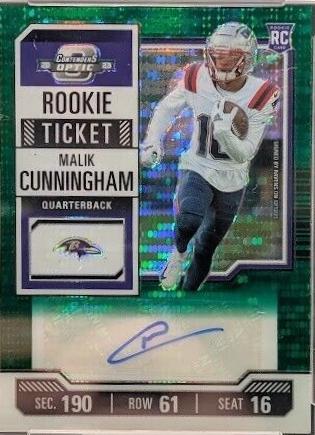 Malik Cunningham [Green Pulsar Rookie Ticket Autograph] #184