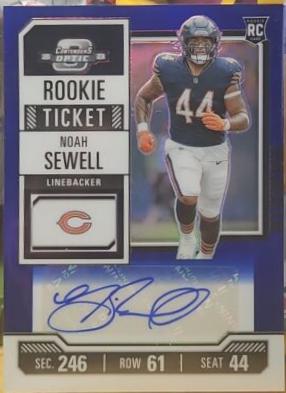 Noah Sewell [Blue Rookie Ticket Autograph] #191