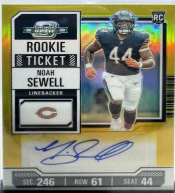 Noah Sewell [Gold Rookie Ticket Autograph] #191
