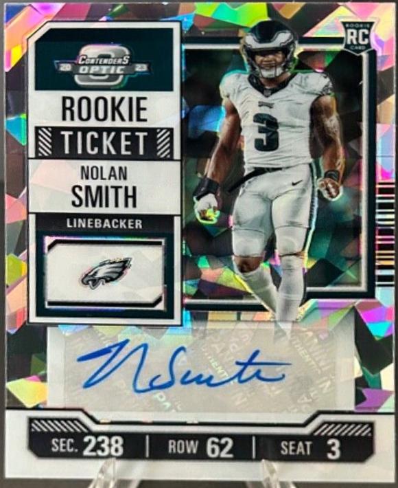 Nolan Smith [Cracked Ice Rookie Ticket Autograph] #192