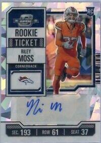 Riley Moss [Cracked Ice Rookie Ticket Autograph] #196