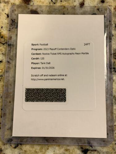 Tank Dell [Neon Marble RPS Autograph] #135