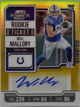 Will Mallory [Gold Rookie Ticket Autograph] #204