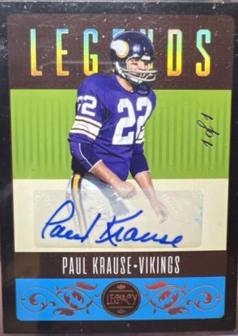 Paul Krause [Black Autograph] #137