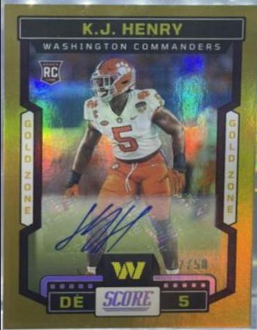 K. J. Henry [Signature Gold Zone] #393