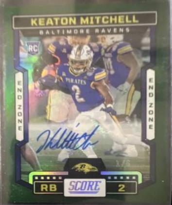 Keaton Mitchell [Signature End Zone] #334