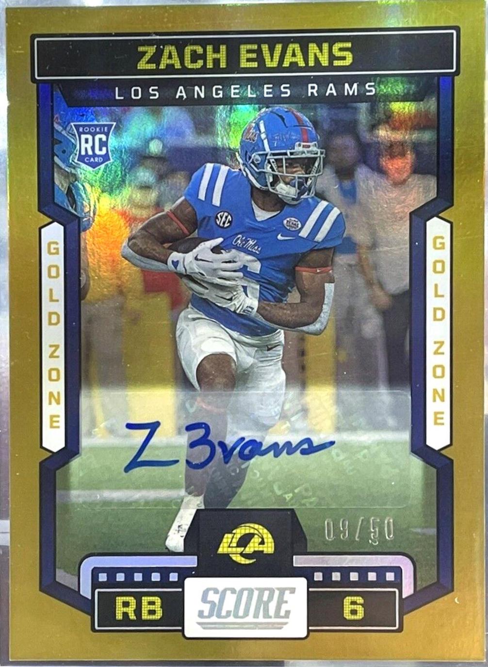 Zach Evans [Signature Gold Zone] #319