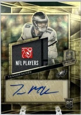Tanner McKee [NFL Player’s Logo Laundry Tag Gold Patch Autograph] #222