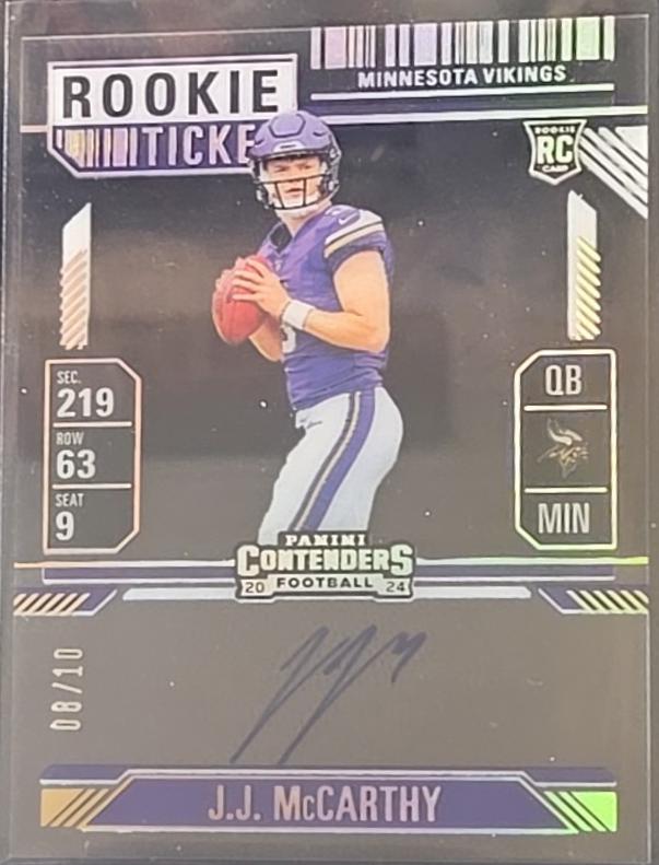 J.J. McCarthy [Clear Ticket Autograph] #101