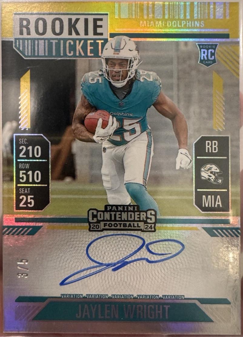 Jaylen Wright [Goal Line Ticket FOTL Autograph] #132
