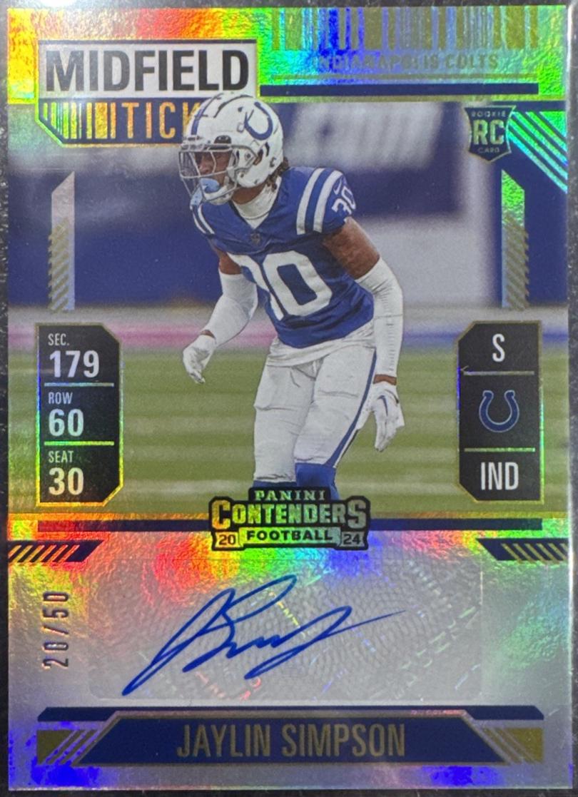 Jaylin Simpson [Midfield Ticket Autograph] #277