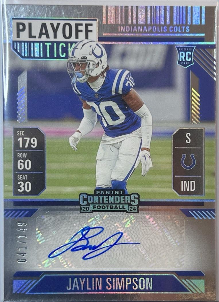 Jaylin Simpson [Playoff Ticket Autograph] #277