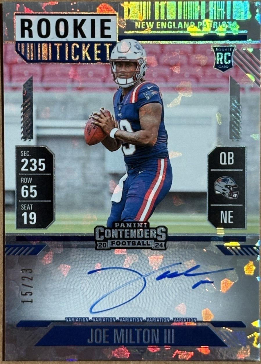 Joe Milton III [Cracked Ice Ticket Autograph] #106