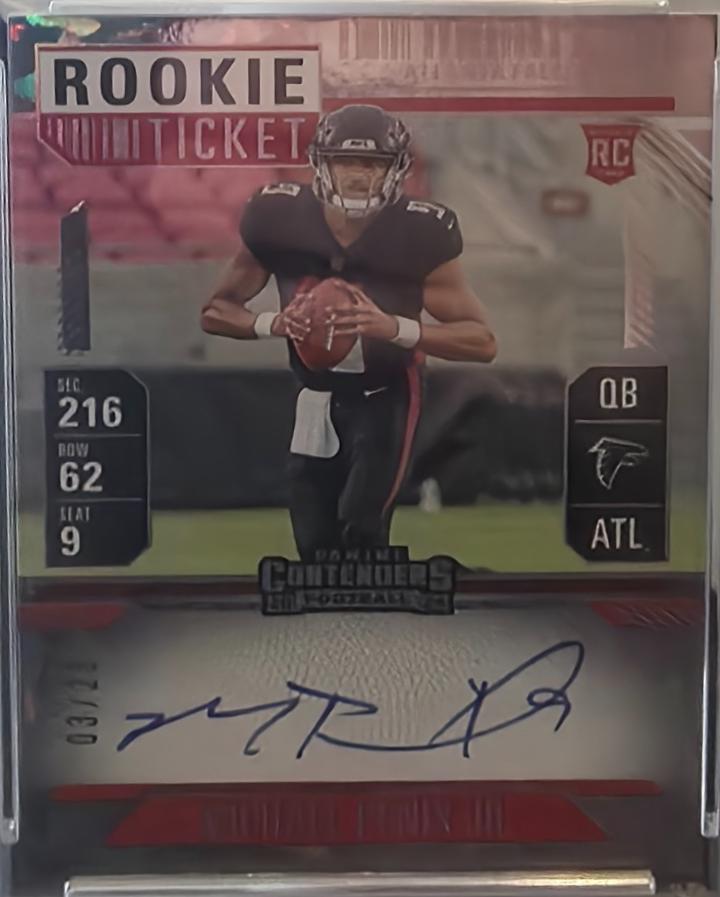 Michael Penix Jr. [Cracked Ice Ticket Autograph] #102