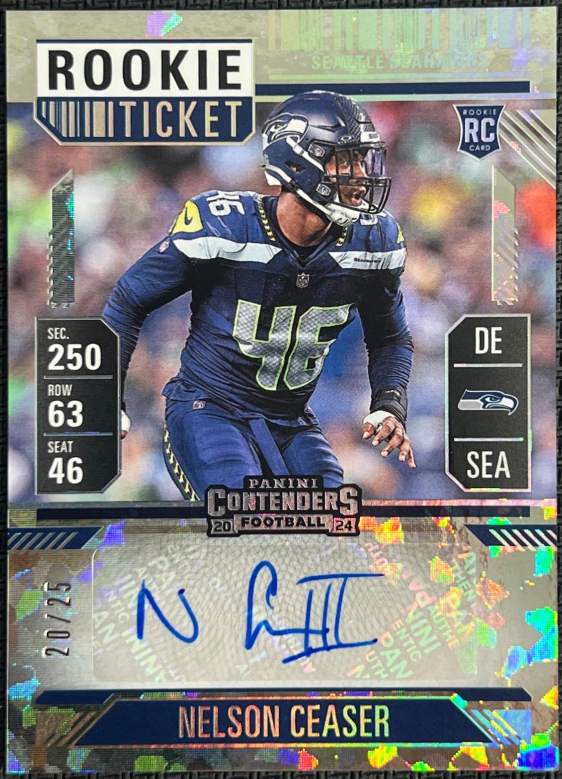 Nelson Ceaser [Cracked Ice Ticket Autograph] #288