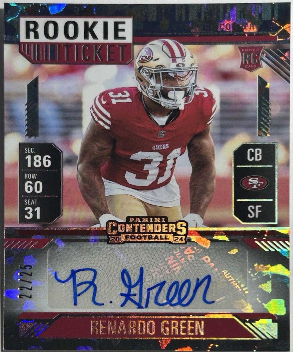 Renardo Green [Cracked Ice Ticket Autograph] #208