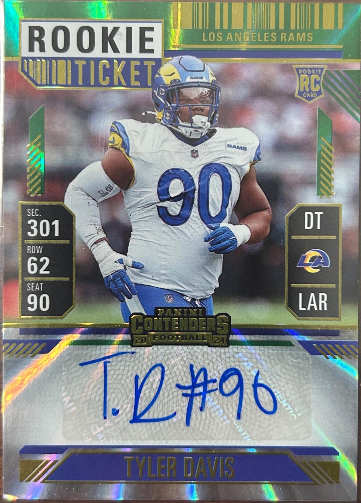Tyler Davis [Opening Kickoff Ticket Autograph] #291