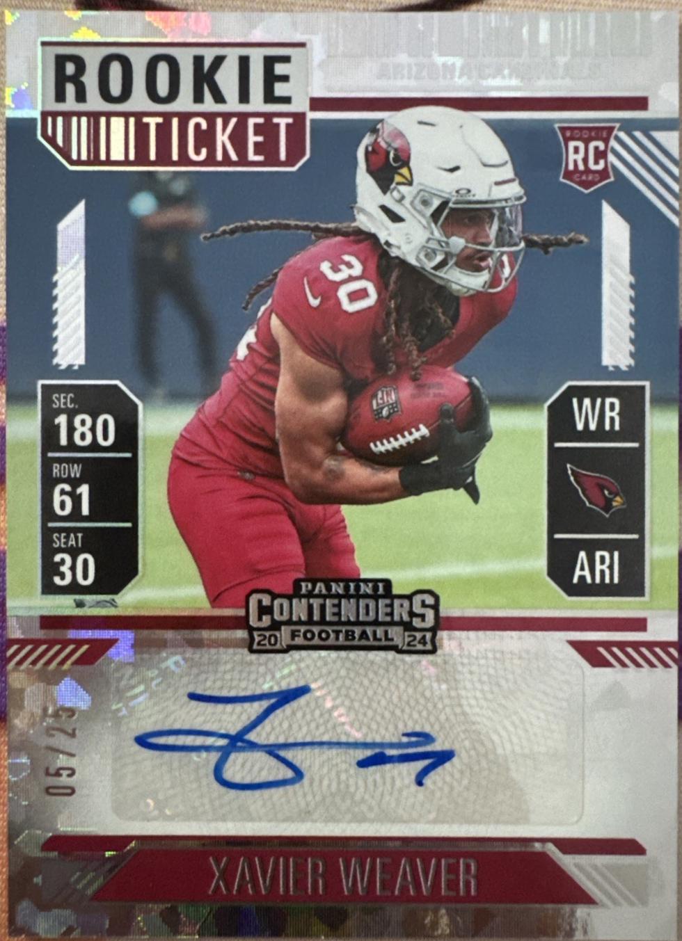 Xavier Weaver [Cracked Ice Ticket Autograph] #158