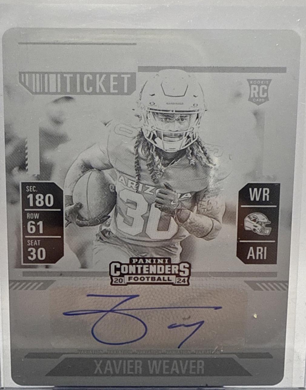 Xavier Weaver [Printing Plate Autograph] #158