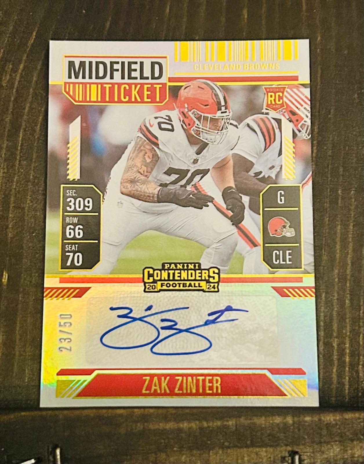 Zak Zinter [Midfield Ticket Autograph] #231