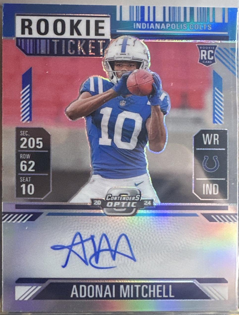 Adonai Mitchell [Blue Autograph] #108