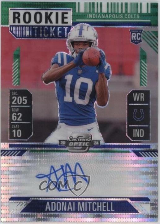 Adonai Mitchell [Green Pulsar Autograph] #108