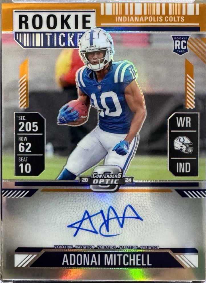 Adonai Mitchell [Orange Autograph] #108
