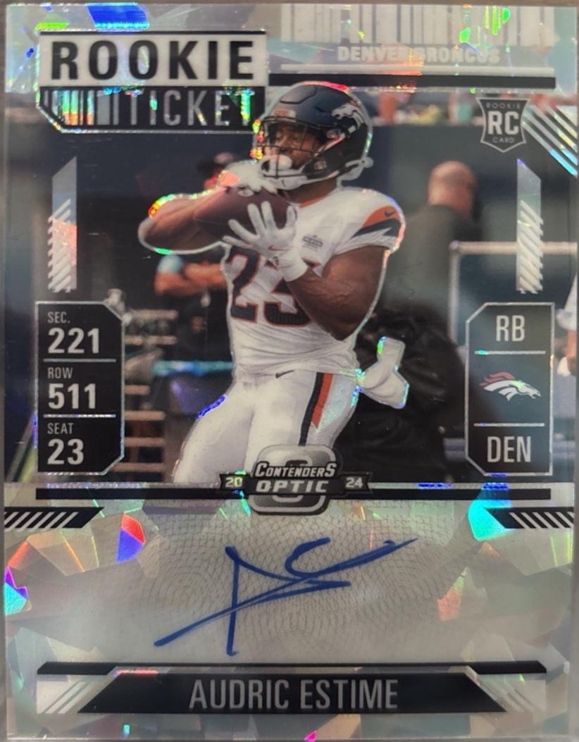 Audric Estime [Cracked Ice Autograph] #120