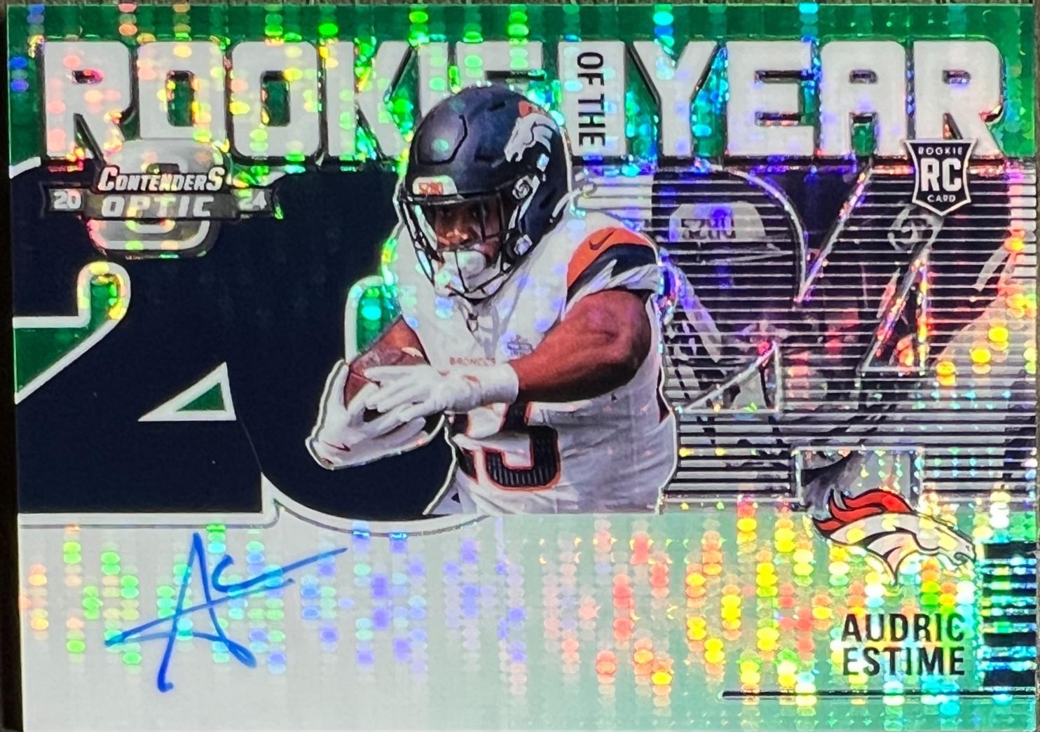 Audric Estime [Green Pulsar Autograph] #120