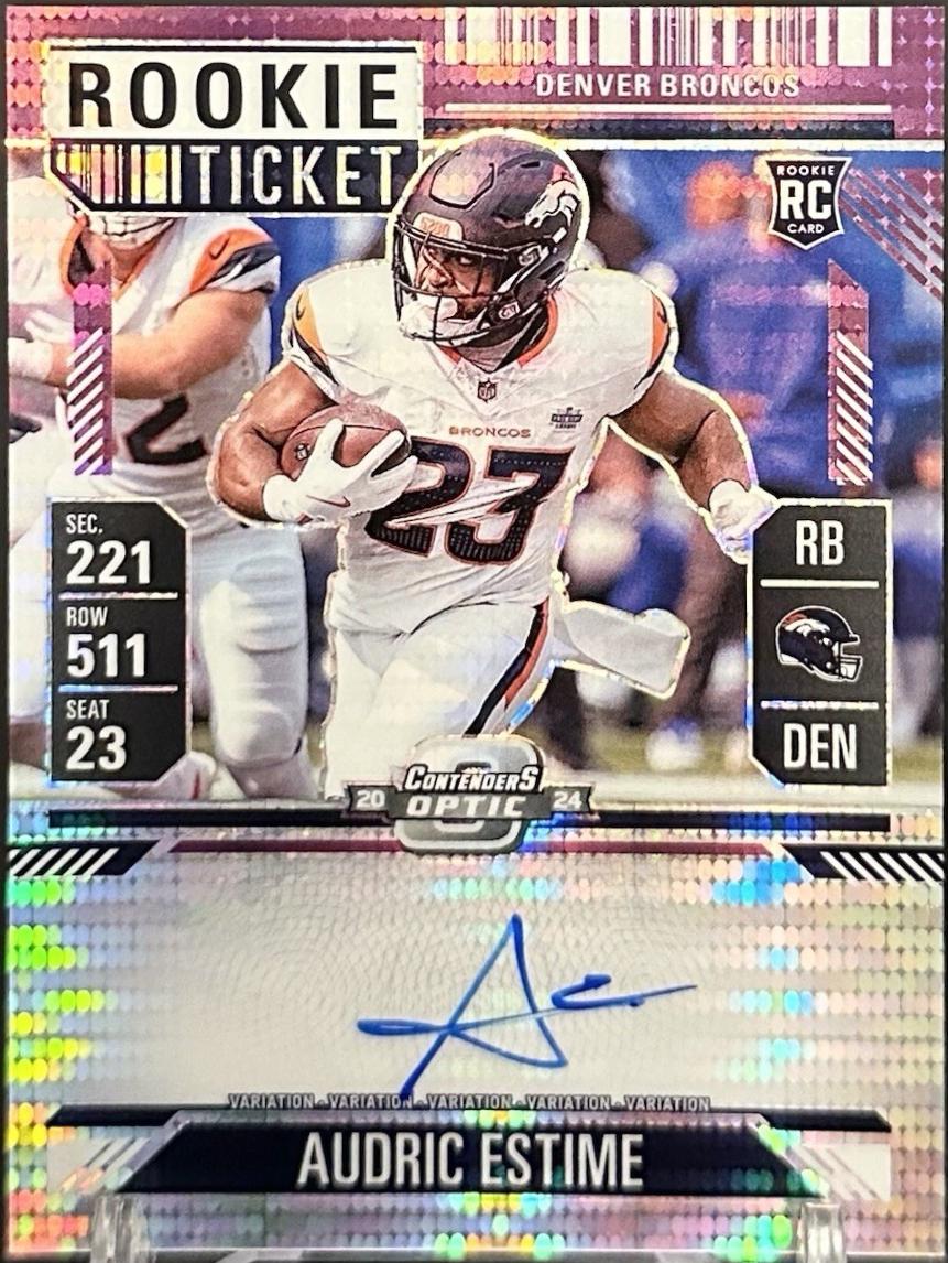 Audric Estime [Purple Pulsar Autograph] #120