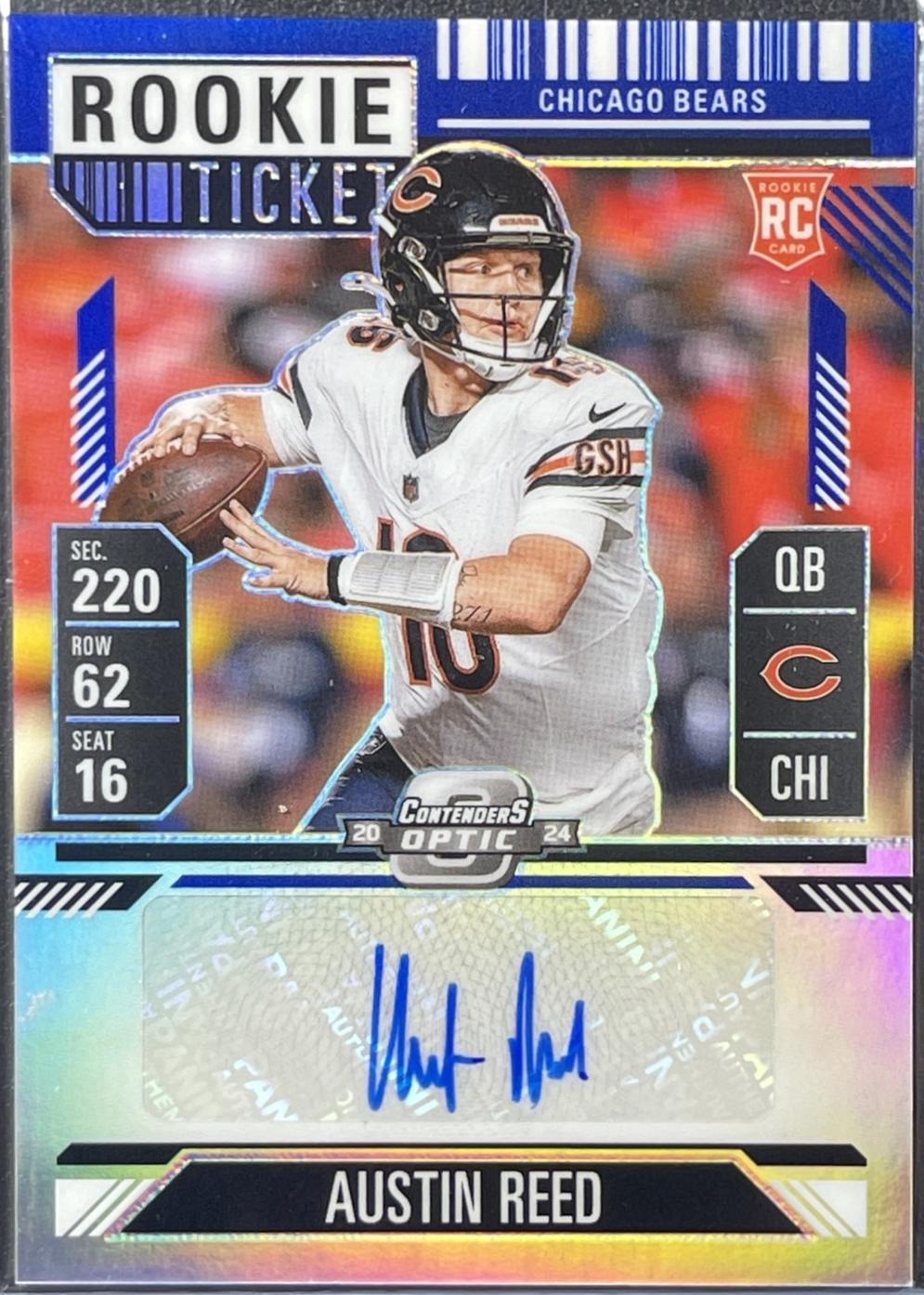 Austin Reed [Blue Rookie Ticket Autograph Silver] #158