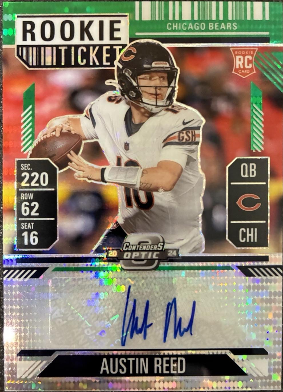 Austin Reed [Green Pulsar Rookie Ticket Autograph Silver] #158