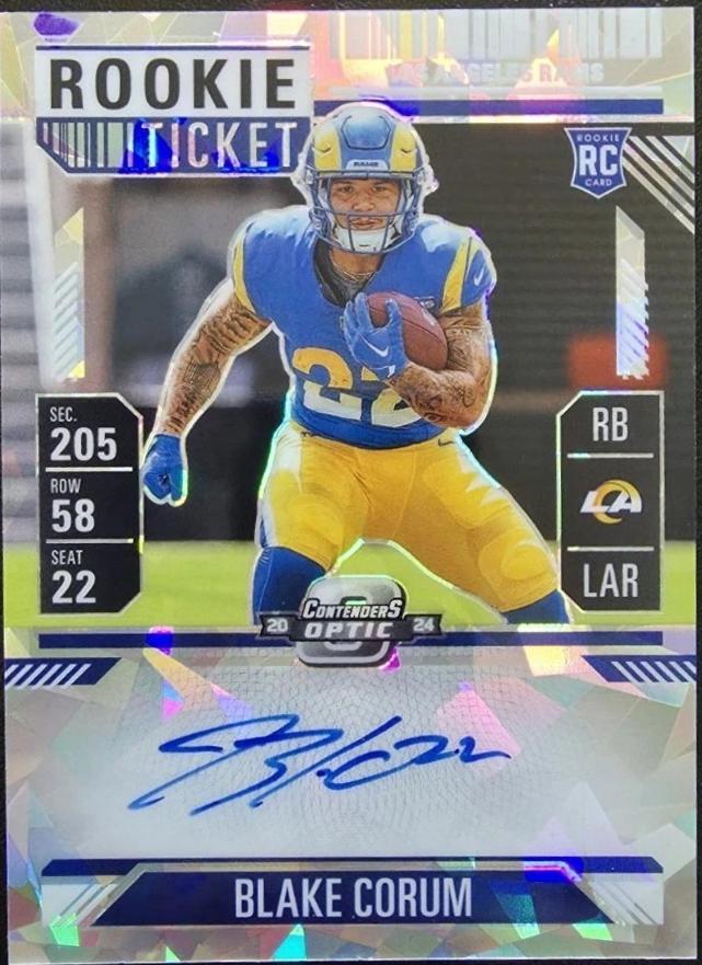 Blake Corum [Cracked Ice Autograph] #112