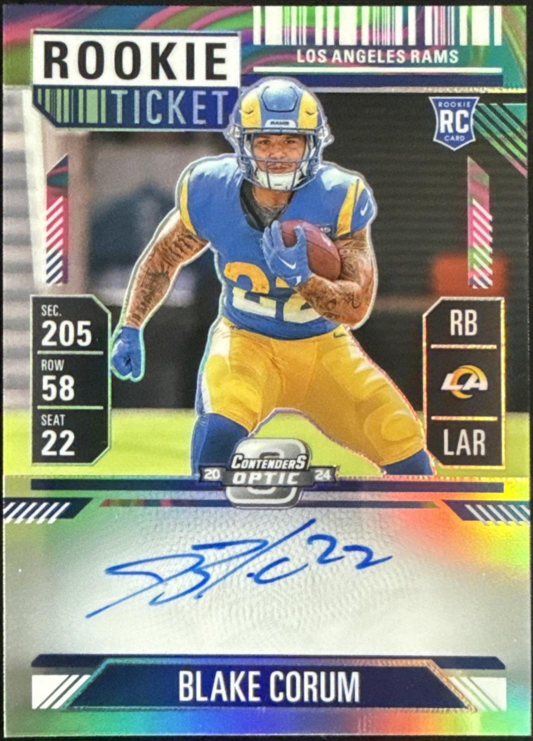 Blake Corum [Neon Marble Autograph] #112