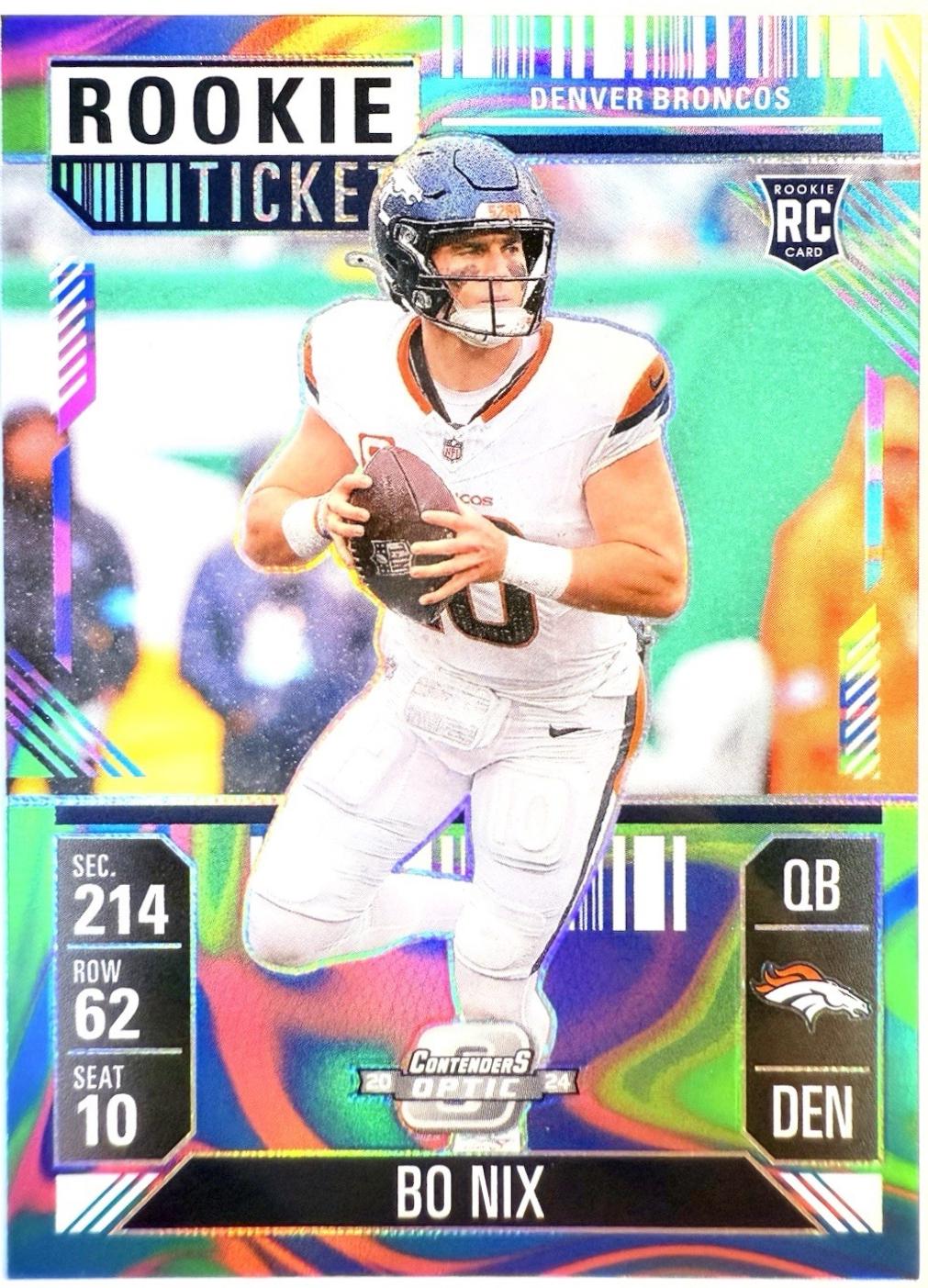 Bo Nix [Neon Marble] #62