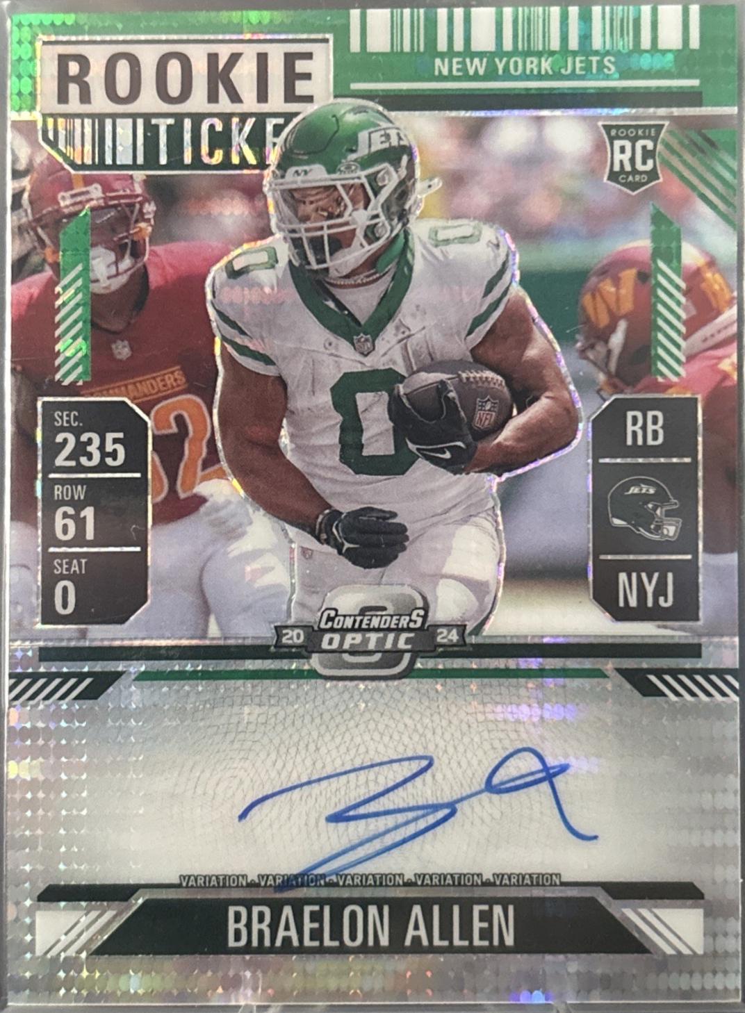 Braelon Allen [Green Pulsar Autograph] #115