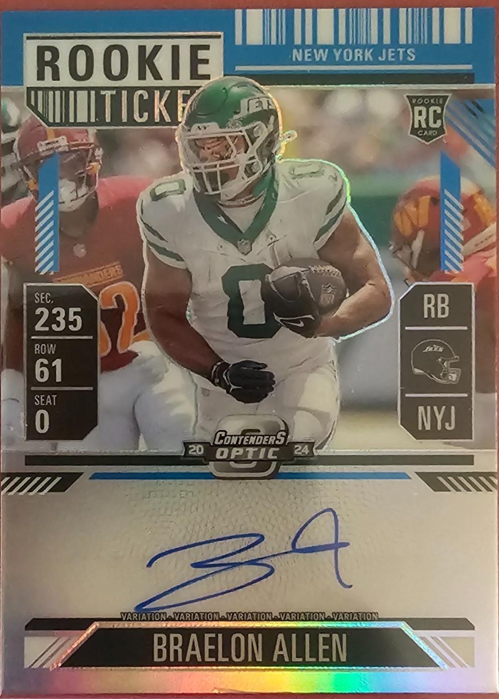 Braelon Allen [Teal Autograph] #115