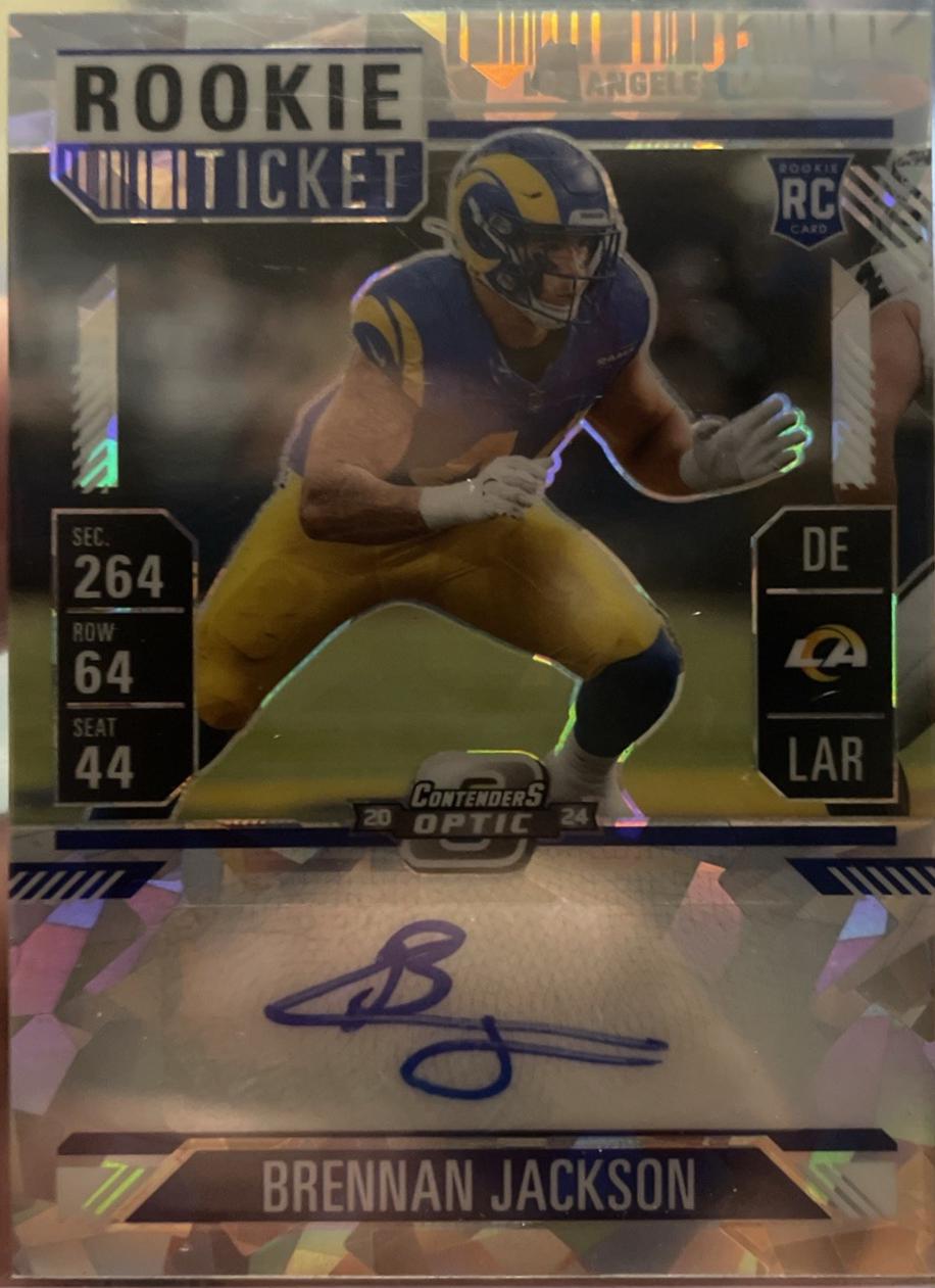 Brennan Jackson [Cracked Ice Rookie Ticket Autograph Silver] #207