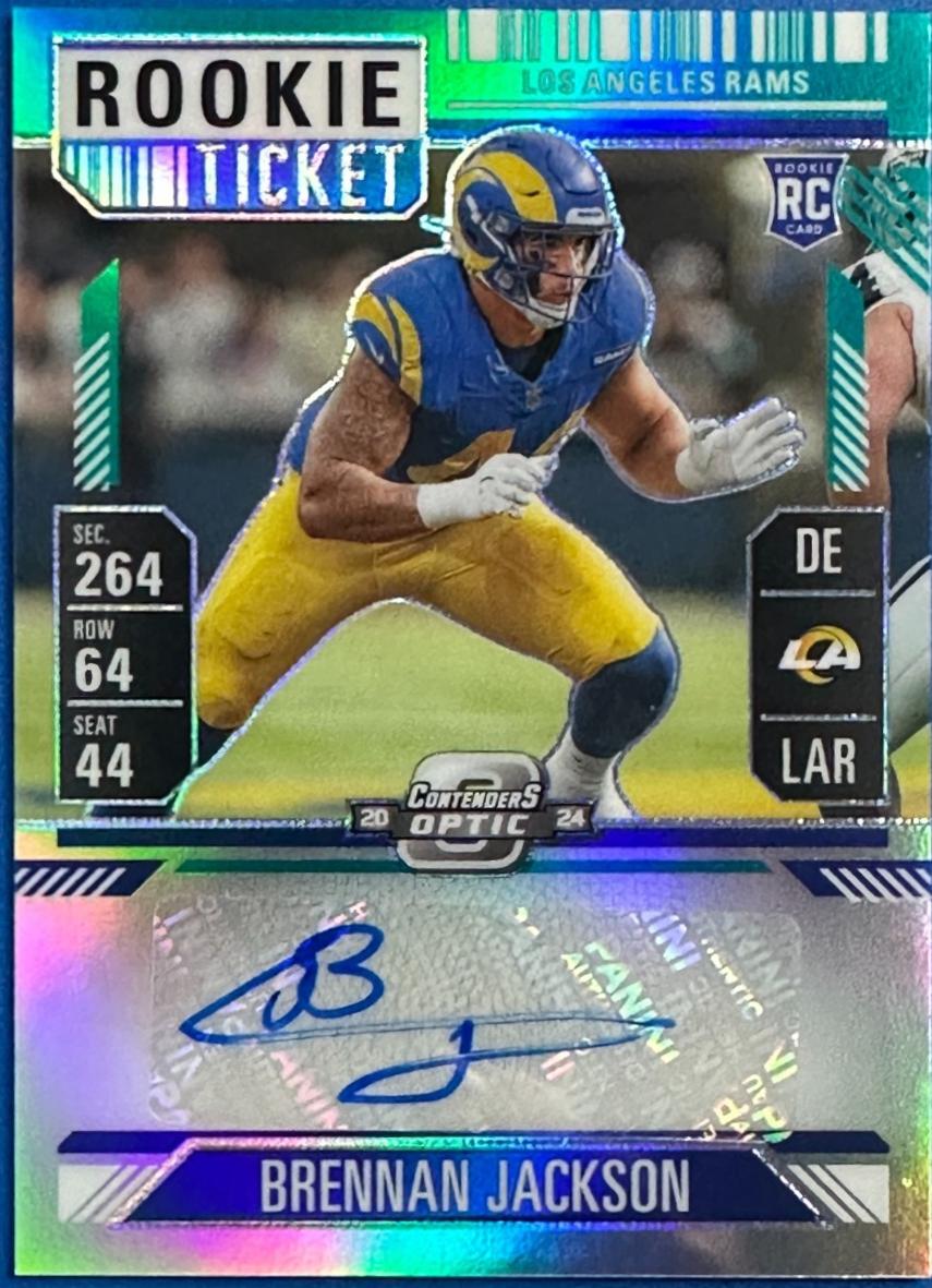 Brennan Jackson [Teal Rookie Ticket Autograph Silver] #207