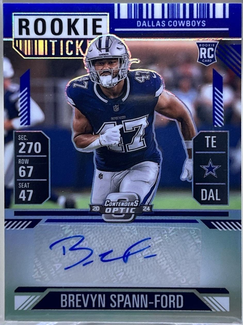 Brevyn Spann-Ford [Blue Rookie Ticket Autograph Silver] #175