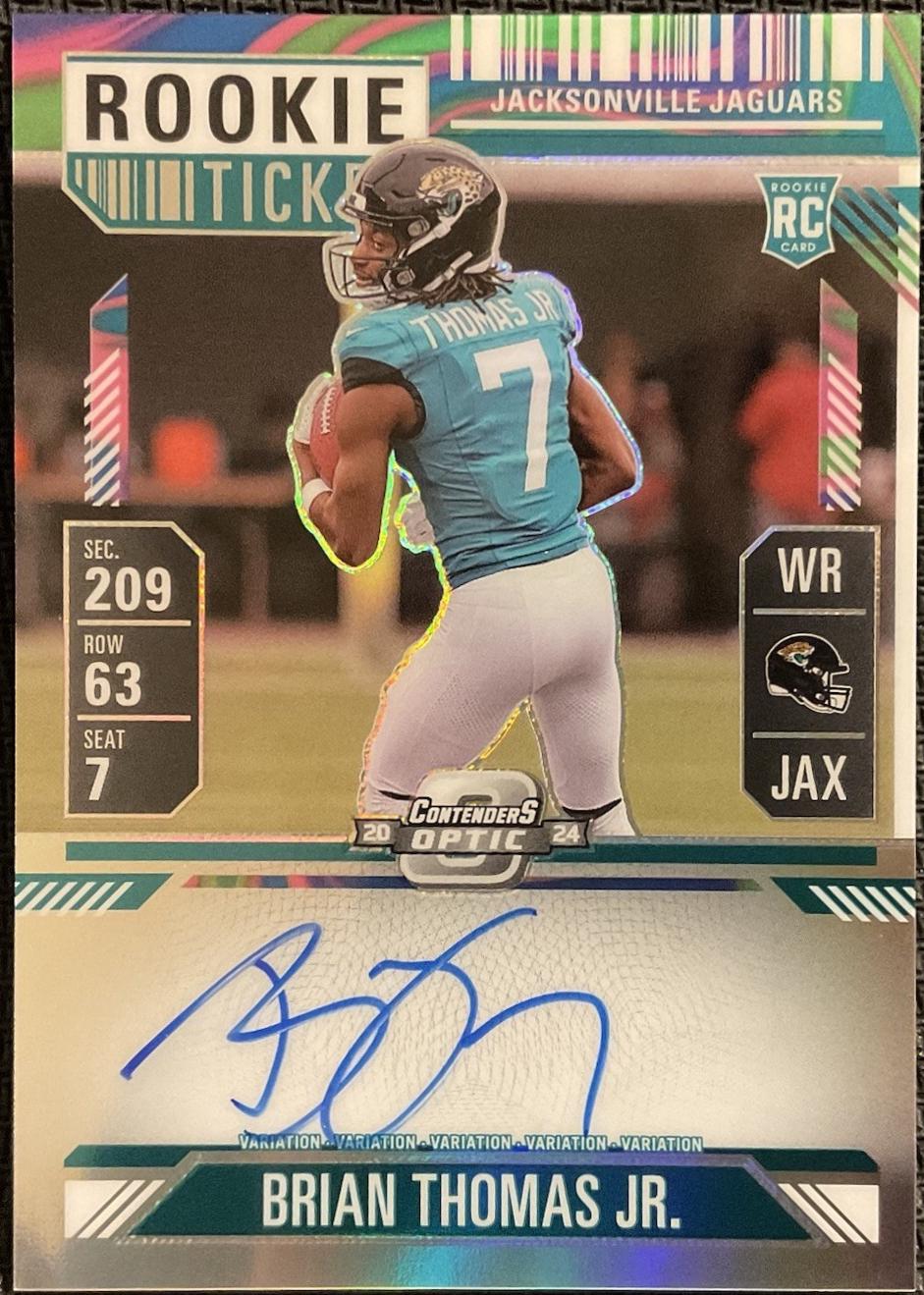 Brian Thomas Jr. [Neon Marble Autograph] #103