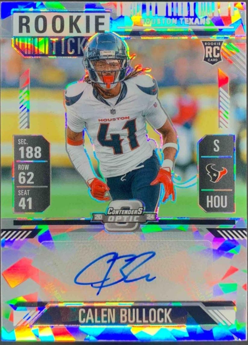 Calen Bullock [Cracked Ice Rookie Ticket Autograph Silver] #178
