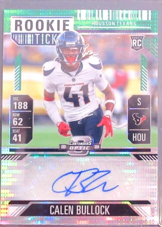 Calen Bullock [Green Pulsar Rookie Ticket Autograph Silver] #178