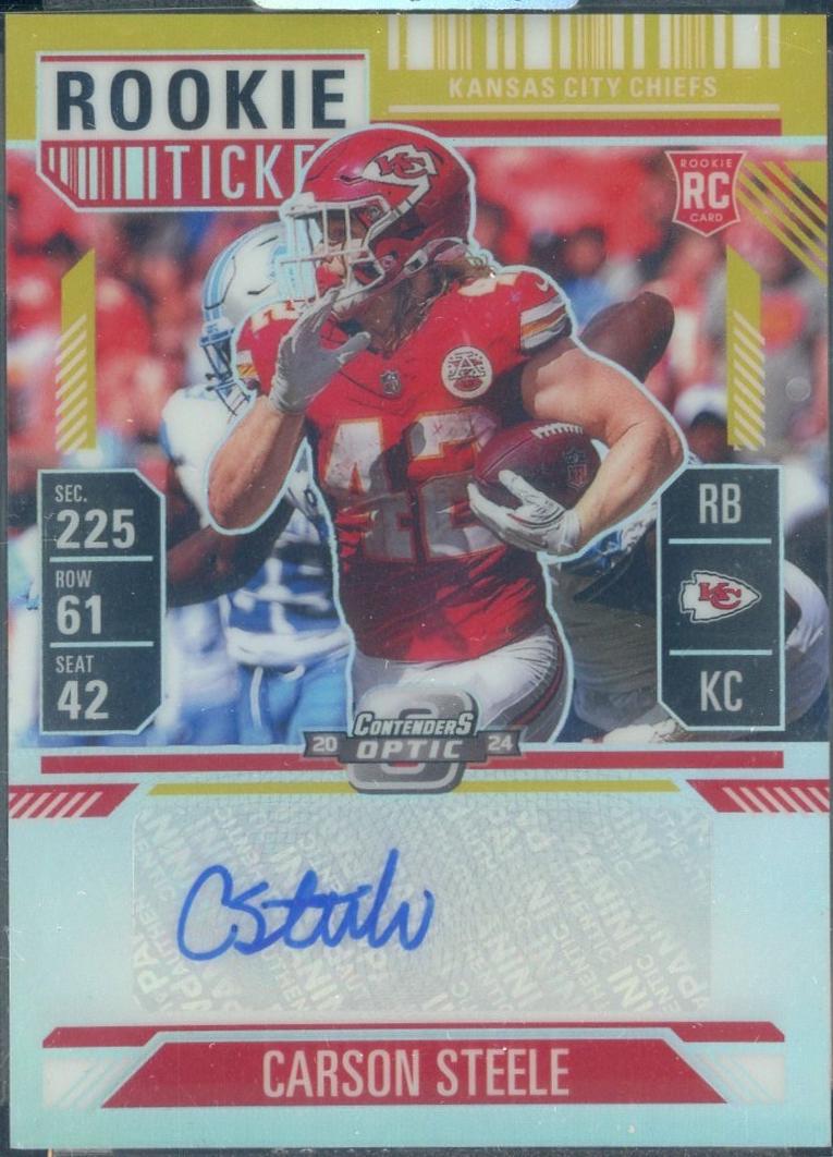 Carson Steele [Gold Rookie Ticket Autograph Purple] #184
