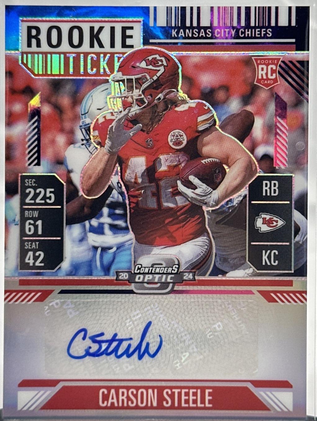 Carson Steele [Nebula Rookie Ticket Autograph Purple] #184